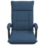 vidaXL Fauteuil de sol ajustable Bleu Tissu
