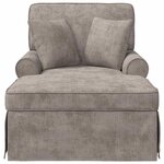 vidaXL Chaise lounge avec jupe Sable 157 x 91 x 91 cm ARES