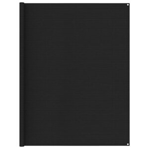 vidaXL Tapis de tente 250x450 cm Noir