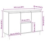 Buffet vidaXL avec portes et tiroirs Chêne Artisan 101 5x35x70 cm