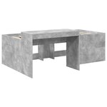 vidaXL Lit haut pour enfants avec bureau Gris béton 75 x 190 cm