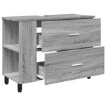 vidaXL Unité de vanité de salle de bain Sonoma gris 80 x 35 x 60 cm