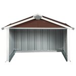 vidaXL Abri pour robot de jardin 92x97x63 cm Acier galvanisé Marron