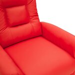 vidaXL Fauteuil inclinable Rouge Similicuir