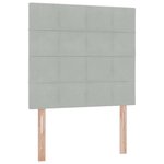 vidaXL Lit avec rangement et matelas Gris clair 90 x 190 cm Velours
