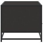 vidaXL Table basse noir 100x50x45 cm bois d'ingénierie et métal