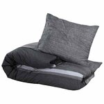 vidaXL Ensemble de housse de couette gris foncé 200x220 cm Coton