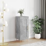 vidaXL Buffet Gris béton 34 5x34x90 cm Bois d'ingénierie