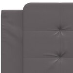 vidaXL Coussin de tête de lit gris 100 cm similicuir