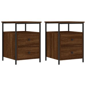 vidaXL Tables de chevet 2 Pièces chêne marron 44x45x60 cm bois ingénierie