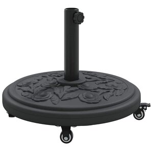 vidaXL Pied de parasol 15.6 kg Noir Fer Circulaire