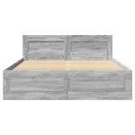 vidaXL Cadre de lit avec tête de lit sonoma gris 120x190 cm