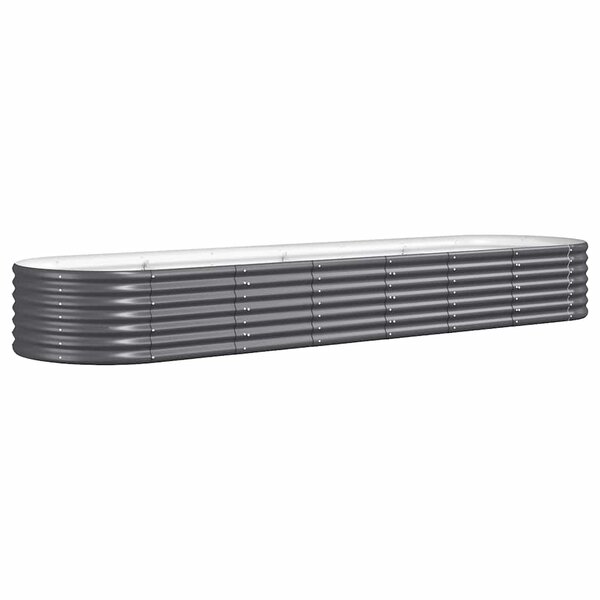vidaXL Lit surélevé de jardin Acier galvanisé Anthracite