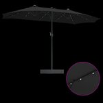 vidaXL Parasol de jardin Noir 385 x 209 x 244 cm Polyester