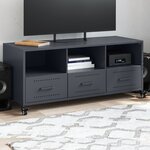 vidaXL Meuble TV anthracite 100 5x39x43 5 cm acier