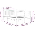 vidaXL Cadre de lit sans matelas bois massif
