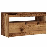 vidaXL Meubles TV avec lumières LED 2 Pièces vieux bois bois d'ingénierie