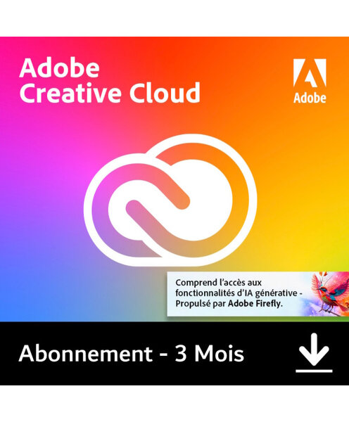 Adobe Creative Cloud (CC) Pro - 3 mois - Licence à télécharger