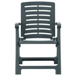 vidaXL Chaises de jardin lot de 2 Plastique Vert