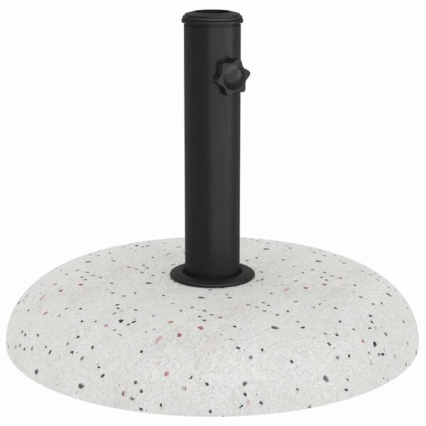 vidaXL Base de parasol pour poteaux de 37/42/52/58 mm en béton blanc  20 kg.