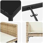 vidaXL Ensemble de salle à manger pour jardin 5 Pièces Beige polyrotin