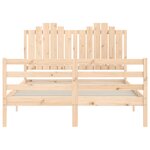 vidaXL Cadre de lit sans matelas 140x190 cm bois massif