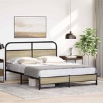 vidaXL Cadre de lit sans matelas 150x200 cm chêne sonoma