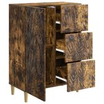 vidaXL Buffet Chêne fumé 66 x 34 5 x 90 cm Bois d'ingénierie