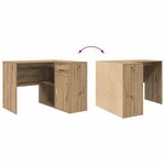 vidaXL Bureau d'angle 2 Pièces chêne artisanal 102 x 50 x 75 cm