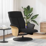 vidaXL Fauteuil de massage inclinable Noir 79 x 87 x 104.5 cm tissu