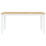 vidaXL Ensemble à manger Panama 5 Pièces blanc bois de pin massif