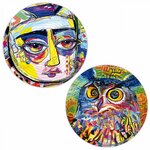 Round 3D puzzle Abstract art