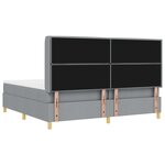 Lit avec matelas Box Spring vidaXL Gris clair 200x200 cm Tissu