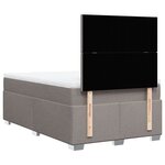 vidaXL Sommier à lattes de lit avec matelas Taupe 120x200 cm Tissu
