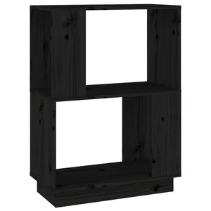 vidaXL Bibliothèque/Séparateur de pièce Noir 51x25x70 cm Pin solide