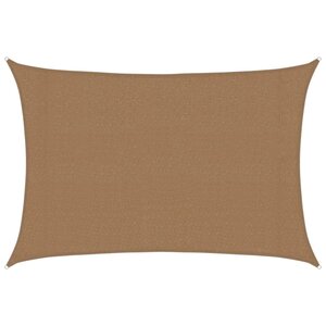 vidaXL Voile d'ombrage 160 g/m² Taupe 3x5 m PEHD