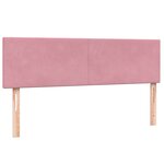 vidaXL Sommier à lattes de lit avec matelas et LED rose 140x210 cm velours