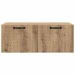 vidaXL Meuble TV mural 78 5 x 41 x 30 cm Chêne artisanal