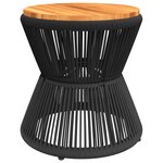 vidaXL Table basse avec base en fil de fer noir bois d'acacia massif