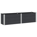 vidaXL Jardinière surélevée Noir 200 x 50 x 54 cm