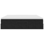 VidaXL Cadre de lit ottoman avec matelas noir 160x200 cm velours