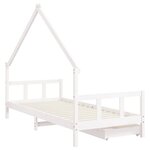vidaXL Cadre de lit d'enfants tiroirs blanc 90x190 cm bois pin massif