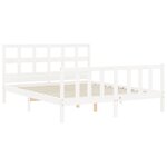vidaXL Cadre de lit sans matelas blanc 160x200 cm bois de pin massif