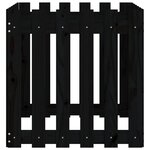 vidaXL Jardinière avec design de clôture noir 60x60x60 cm pin massif