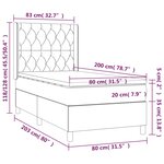 vidaXL Sommier à lattes de lit avec matelas Crème 80x200 cm Tissu