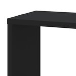 vidaXL Étagère murale d'angle noir 45x45x147 cm bois d'ingénierie