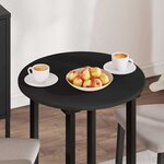 vidaXL Plateau de table Noir 60 x 60 x 1.5 cm Bois d'ingénierie