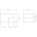 Table basse Eros rectangulaire - Travertin - 80 x 50 x 40 cm