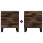 vidaXL Cabinet de chevet Noyer 40 x 33 x 46 cm Bois d'acacia massif