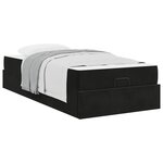 vidaXL Cadre de lit avec matelas avec matelas 2 Pièces Noir Velours